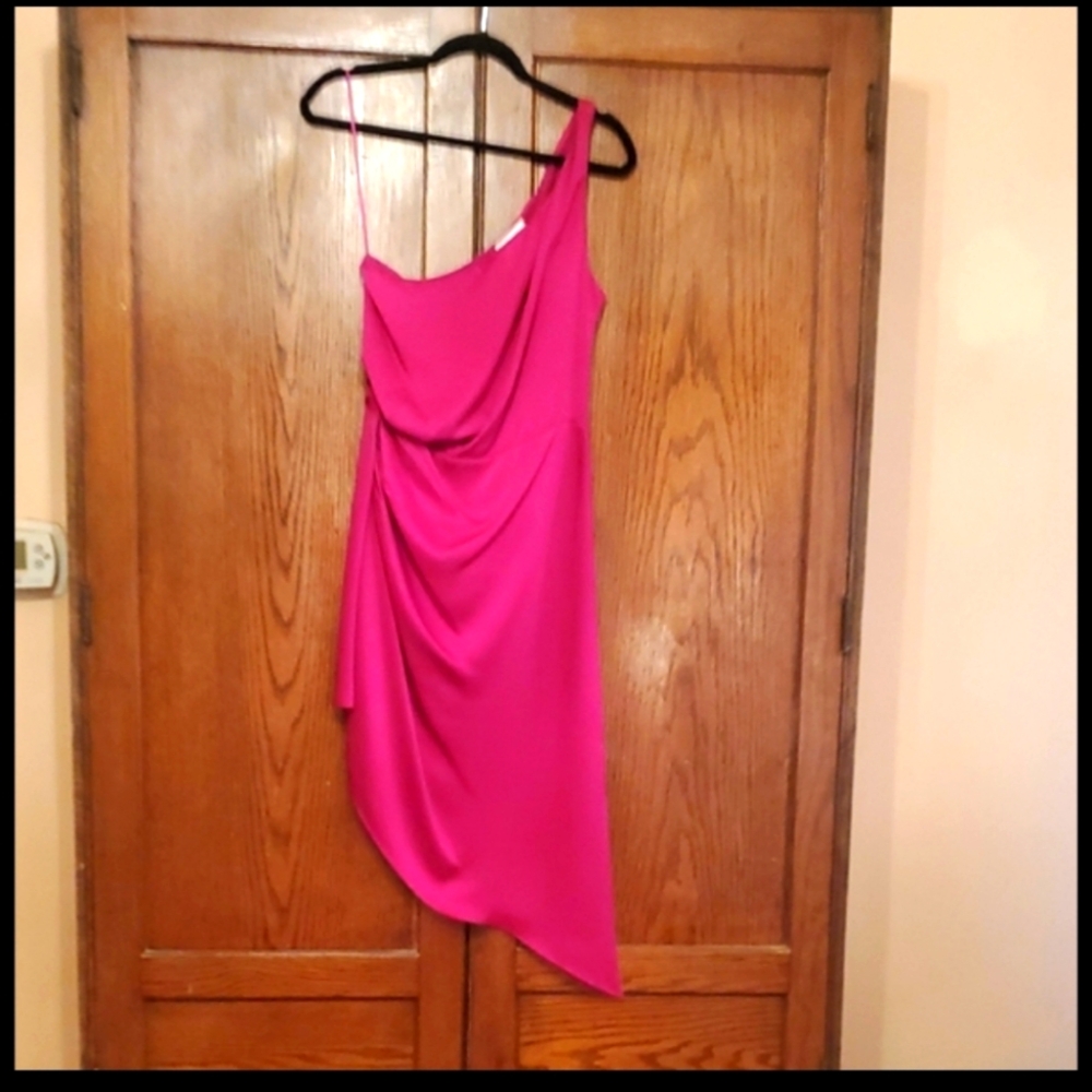 RAMY BROOK NEW YORK SIZE 6 Elegant Pink Asymmetrical Dress